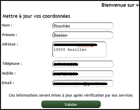 Mes informations personnelles
